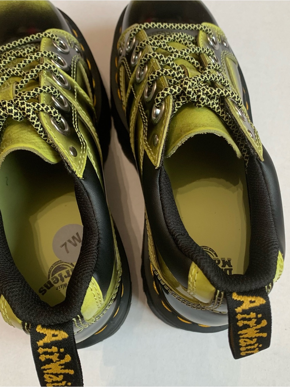 Dr. Martens 5 Eye Distressed Quad Max Platform Arcadia Green Shoes Women’s Sz 7 - Picture 5 of 8